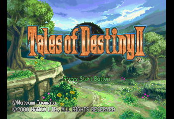 Tales of Destiny II Title Screen